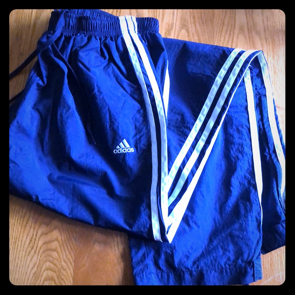 Adidas nylon track pant with zippers